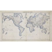 Карта "CHART OF THE WORLD" 1984 г.